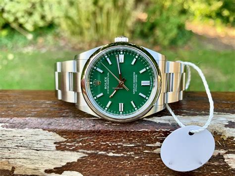 oyster perpetual green rolex|used rolex oyster perpetual for sale.